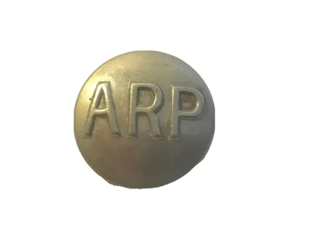 Rare Vintage ARP Air Raid Precautions WW2 Uniform Button *+
