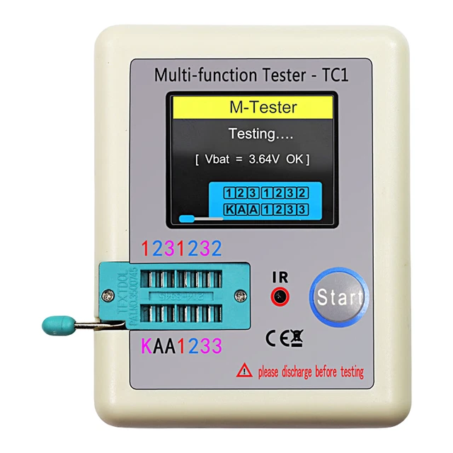 Tester transistor preciso facile da usare condensatore diodo transistor strumento di prova