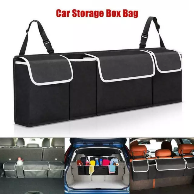 Car Boot Organiser Large Storage Bag Pocket Back Seat Hanger Hanging Tidy A0K7