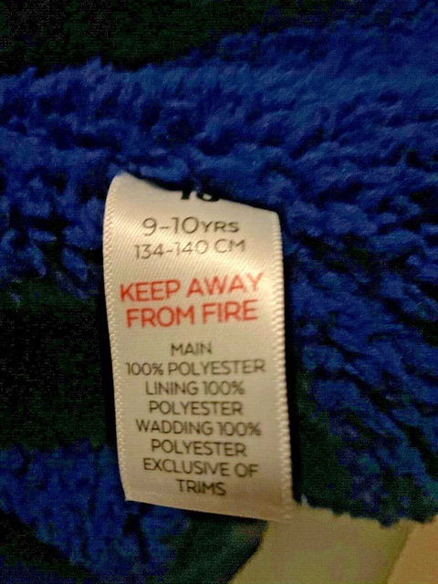 Bnwt Blue Girls Hooded Padded Winter Coat Jacket Cosy Lined Age 9-10 Rrp £30 6