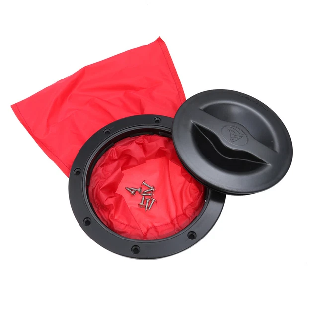 6 "ABS Hatch Cover piastra di copertura con tasca per gatti rossa per attrezzatura da pesca kayak"