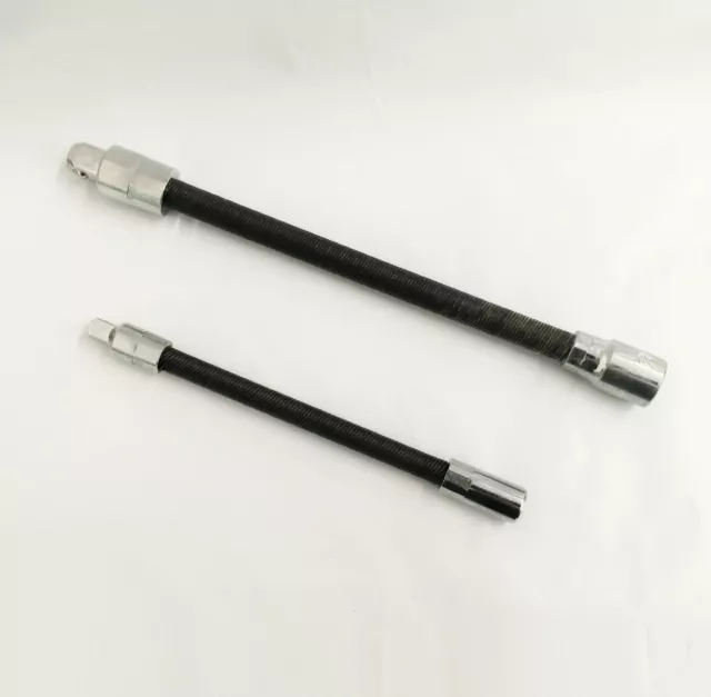 2pc Flexible Socket Extension Bar Ratchet Flex Tool Set 3/8" 1/4" Drive