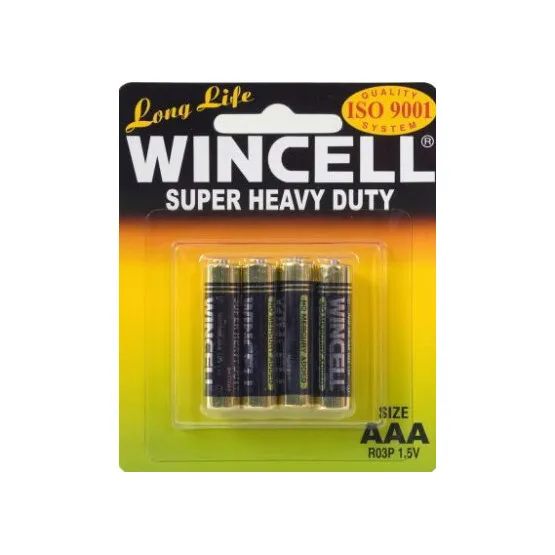 Wincell Super Heavy Duty AAA 4 Pack Battery Coppertop Alkaline Batteries AU