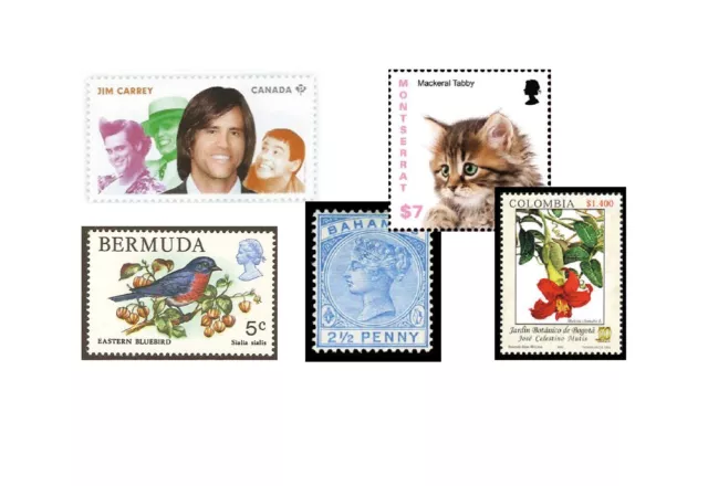Briefmarken Amerika 300 Marken postfrisch und gestempelt