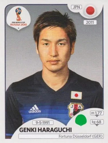 Panini Sticker Fußball WM 2018 Russia Nr. 668 Genki Haraguchi JAP Bild Japan
