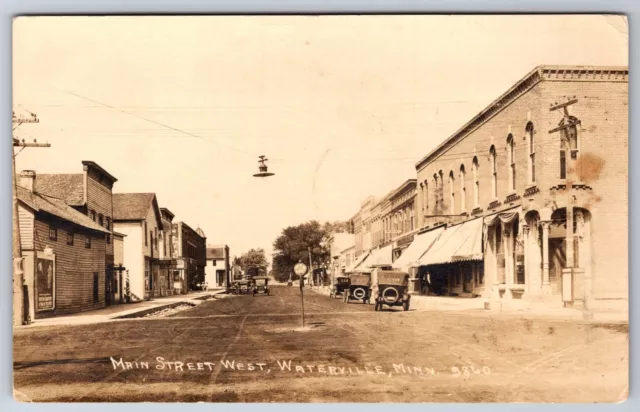 Waterville Minnesota~Main St~Flick's Beer~Dustin Farnum of Hampton Beach NH RPPC