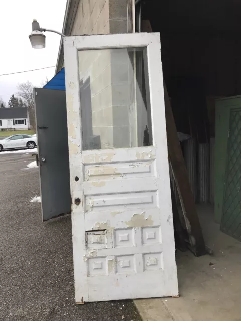 CM 278 antique beveled glass half view entrance door 36 x 95.5