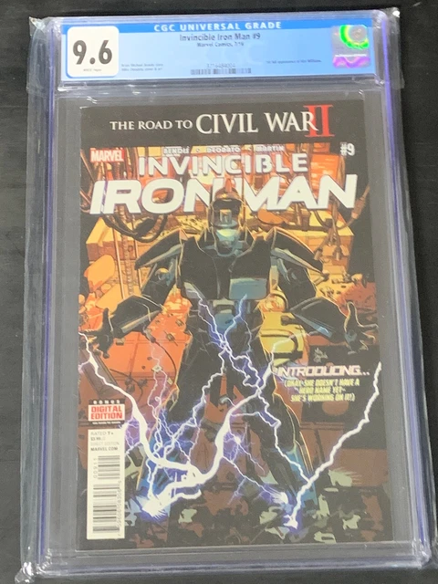 Invincible Iron Man 9 Marvel 2016 CGC 9.6 1st Print 1st App of Riri Williams
