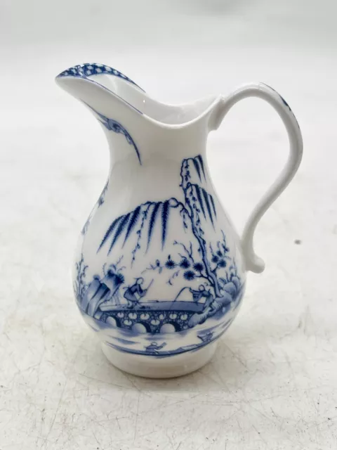 Vintage Royal Worcester Fine Bone China Chinese Ewer Design Blue And White