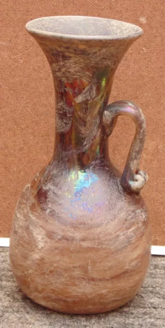rare magnifique ancien grand vase en verre irisé tres bon etat style antique