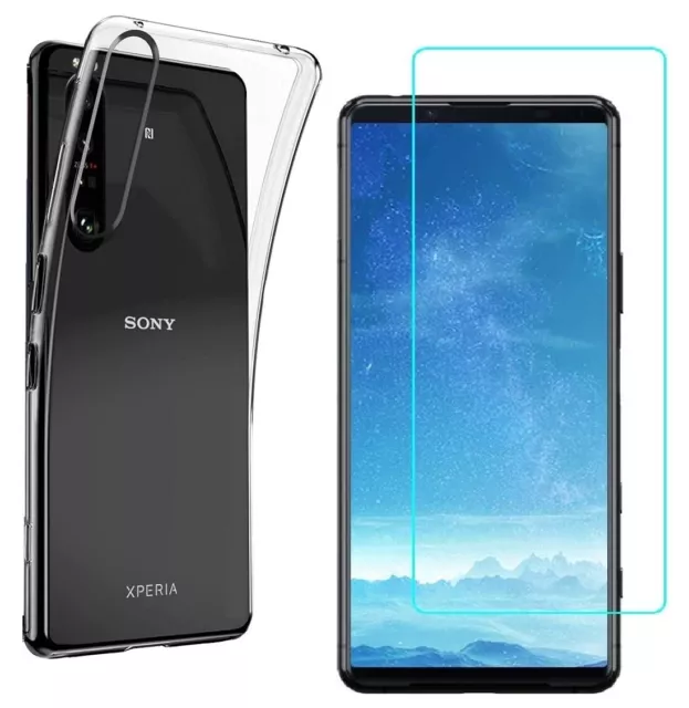 VERRE TREMPÉ + COQUE ANTICHOC TRANSPARENTE Pour SONY XPERIA 1 III PROTECTION