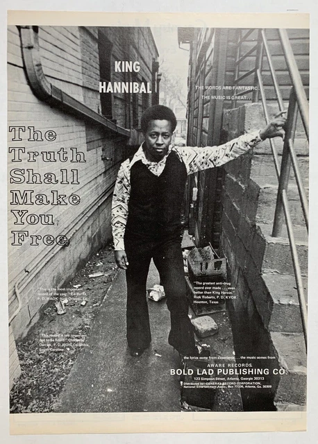 THE MIGHTY KING HANNIBAL 1973 vintage POSTER ADVERT TRUTH SHALL MAKE YOU FREE