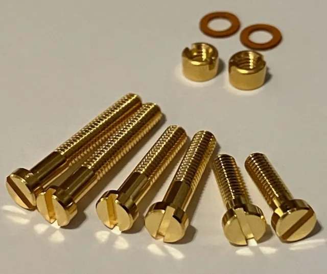 Gold Plated Brass Screws (M2.5) to Mount Turntable Stylus Cartridge to Headshell