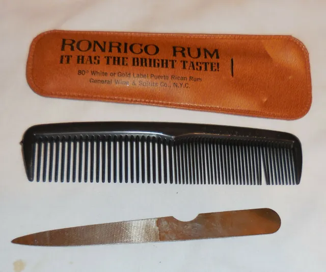 1 Vintage Ronrico Rum It has the bright taste comb and fingernil file holder ad