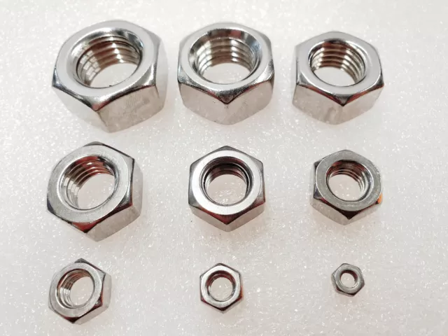 Tuerca Hexagonal Acero Inox. A4 ✅✅ Tuerca Roscas Inoxidable Tamaño M3 Hasta M36