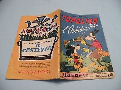 Topolino Albi Della Rosa N.171 Mondadori 1958 Originale Molto Buono