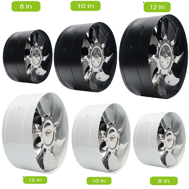 8&10&12& INLINE DUCT Fan Blower Booster Exhaust Fan HVAC Air Cooling