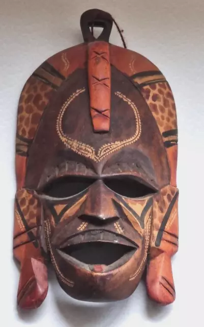 african wood mask.Vintage Large Mask Wood Hand carved African mask antiques .