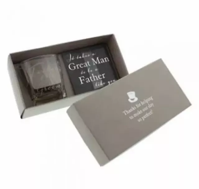 Whisky Glass coaster set Best Man Father of the Bride/Groom Usher Wedding Gift 3