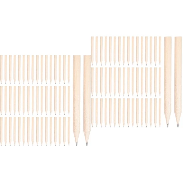 100 pz penne corte penne di legno bambini scrivono penne mini penne