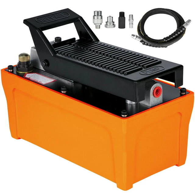 VEVOR AIR POWERED Hydraulic Foot Pump 10000 Psi with Hose and Coupler