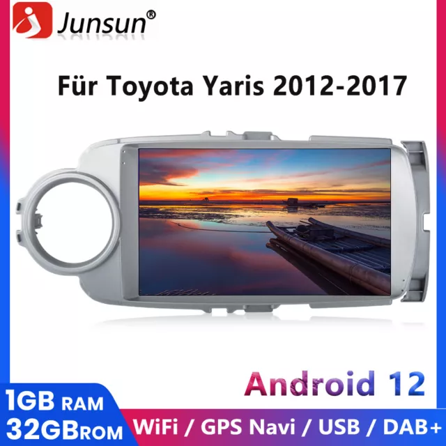 1+32G 9"Android 12 Autoradio Für Toyota Yaris 2012-2017 GPS Navi BT WIFI DAB RDS
