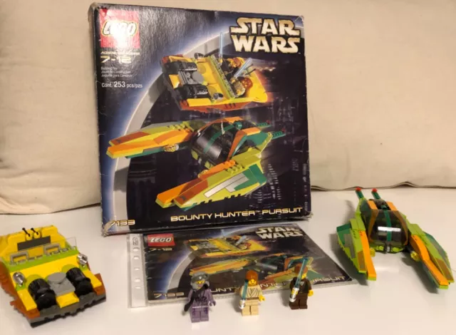 Lego STAR WARS 7133 Bounty Hunter Pursuit von 2002 + Minifiguren + OVP + BA EOL