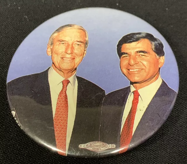 Michael Dukakis Lloyd Bentsen President Election Button Pin Campaign KG