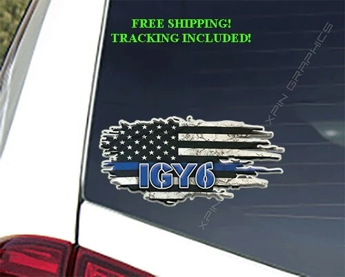 3x Reflective Thin Blue Line Sticker – Police Lives Matter – 4x2 Vinyl Decal – USA Made
