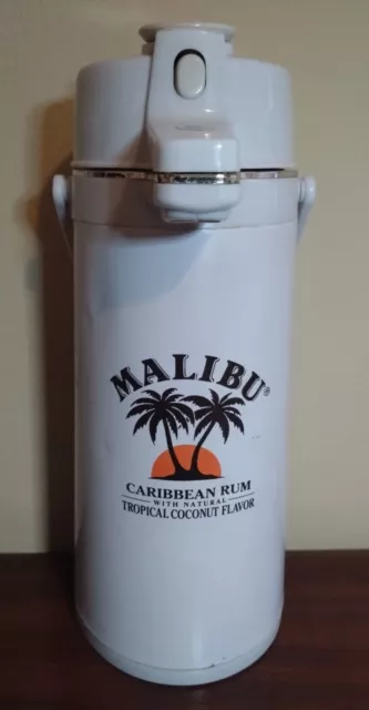 Malibu Caribbean Rum Airpot Lever Pot Thermos Beverage Dispenser Hot Cold