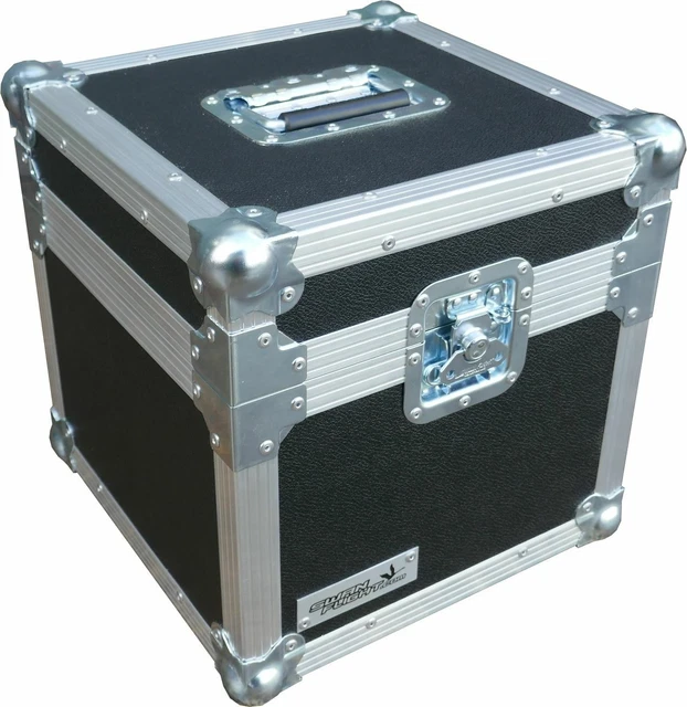 Flight Case Swan 12" single LP 100 Vinyl Record Box (Black Rigid PVC)