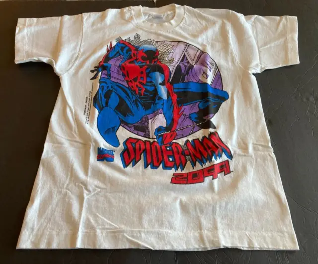 Vintage Marvel Spider-Man 2099/ The Amazing Spider-Man 2 sided T Shirt MEDIUM