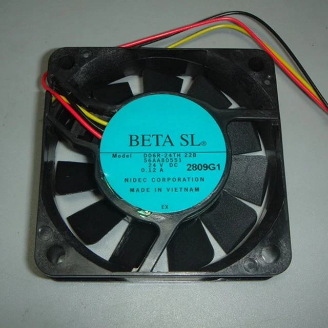 REPLACEMENT D06R24TH 24V Cooling Fan 60MM Threewire Mute Cooler Fan