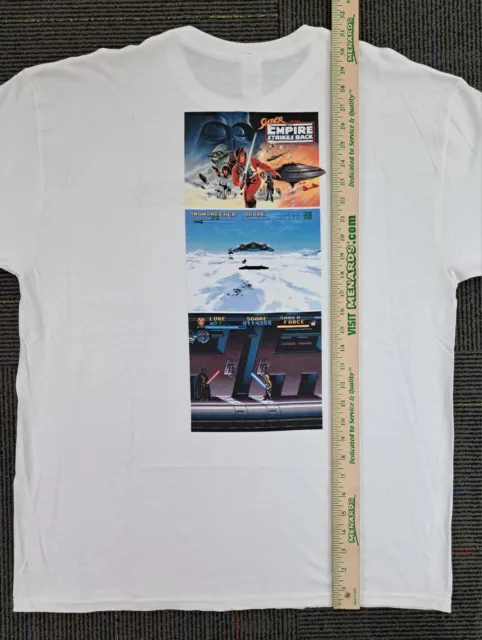 Star Wars Empire Strikes Back NEW White Shirt XL SNES Retro Game Art Back Print
