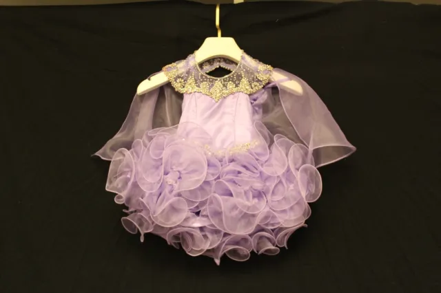SUGAR KAYNE C219 TODDLER GIRLS LILAC PAGEANT PARTY BALL GOWN DRESS sz 12m