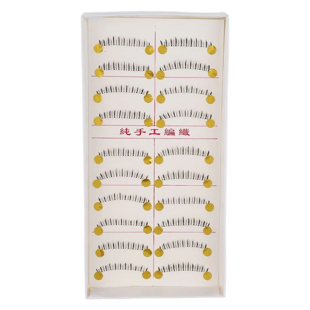 10 paia trucco naturale inferiore ciglia nere fascia trasparente G2M1