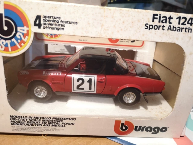 BBURAGO FIAT 124 Abarth Rally Scala 1/24 EUR 101,00 - PicClick DE