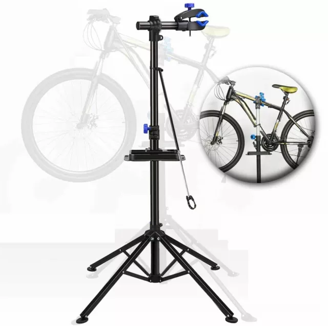 Bicycle Repair Stand Professional Maintenance Mechanic Bike Stand With Tool Tray