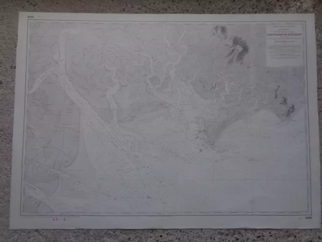 CARTE MARINE  Rivières débouchant dans l'estuaire de Saint-Jacques  Cochinchine