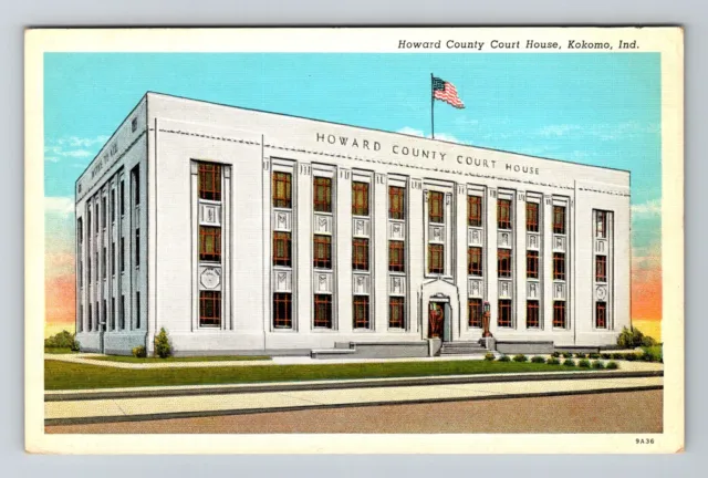 Kokomo, IN-Indiana, Howard County Courthouse Antique, Vintage Postcard