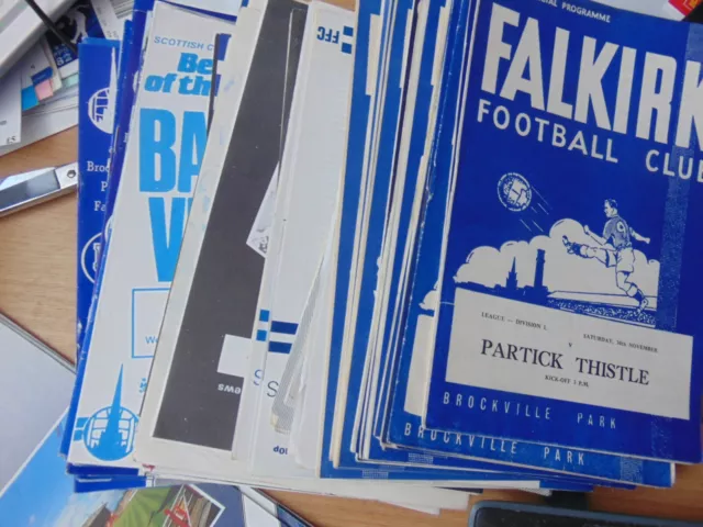 Updated 15-8-22 Falkirk FC Home Programmes 1960s-80s - Choose from Menu