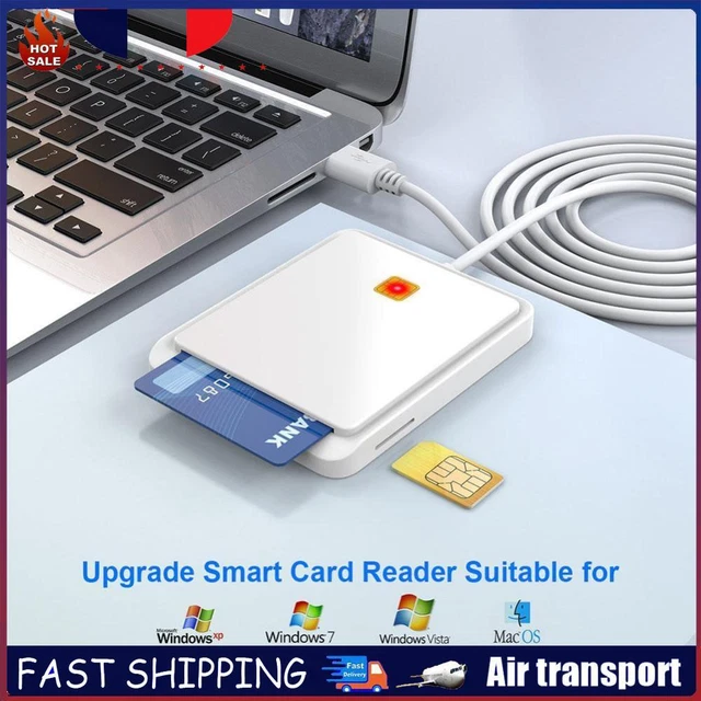 US2.0 SMART CARD Reader for Bank ID Card Reader for Windows 7 8 10 ...