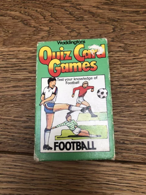 waddingtons vintage quiz card games football 1979