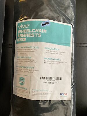 Cubierta reposabrazos para silla de ruedas Vive (par) - almohadilla de espuma viscoelástica piel de oveja para oficina y Tr