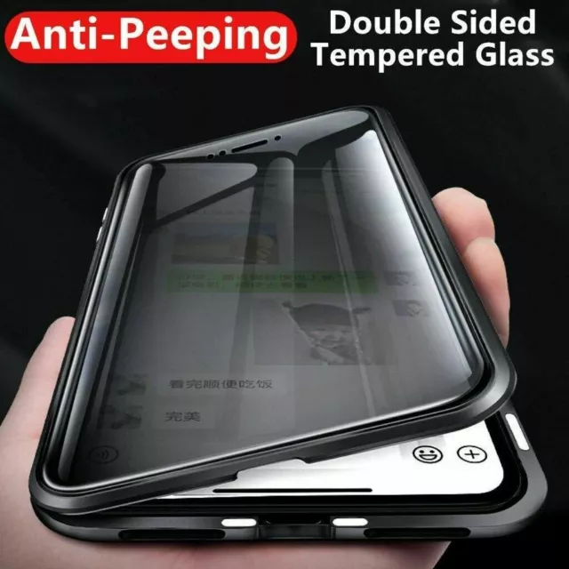 Privacy Anti Spy Magnetic 360 Protective Case For iPhone 15 14 Pro MAX 13 12 11