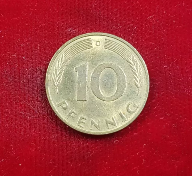 10 Deutsche Pfennig Bundesrepublik Deutschland 1991 D Münze Coin BRD