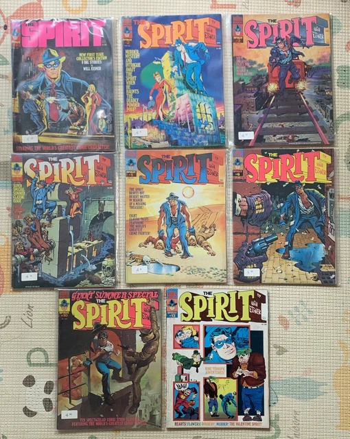 The Spirit Will Eisner lot of 8 #1-6, 10, 13 Warren Magazine 1974 Bronze Age