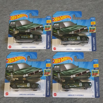 4X LANCIA DELTA INTEGRALE HOT WHEELS 2022 M CASE 3/5 Rally Champs #210/