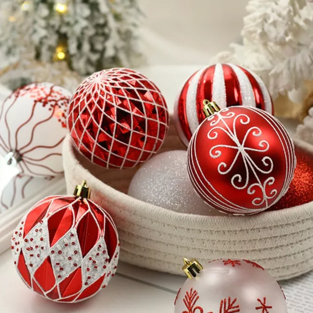 Set of 16 Christmas Ball Ornaments 8cm Great For Holiday Wedding Decor