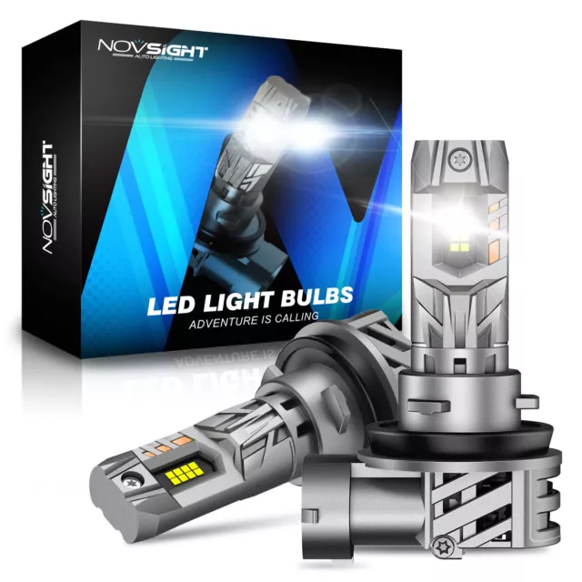 NOVSIGHT H11 H9 H8 LED Scheinwerfer 70W 16000LM 6500K Weiß Fern/Abblendlicht